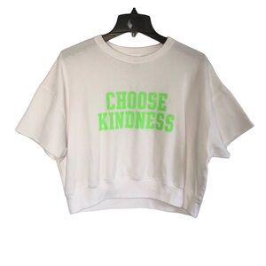 PINK VICTORIA'S SECRET | Choose Kindness White Sweatshirt Short Sleeve Shirt